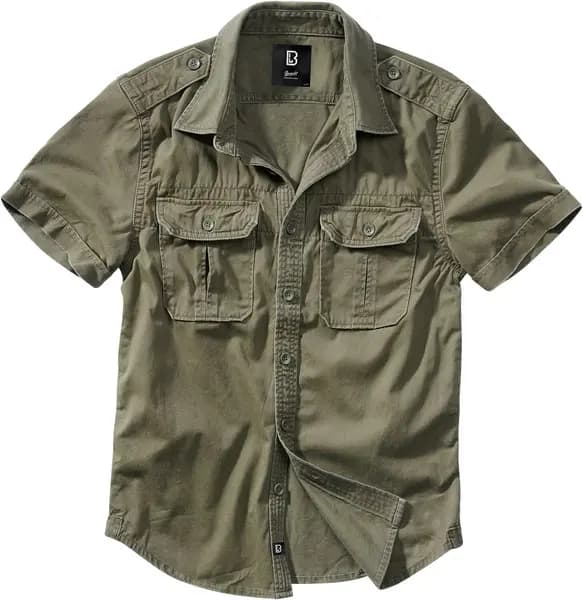 Brandit Vintage Short Sleeve Short-sleeved Shirt olive 4XL Men