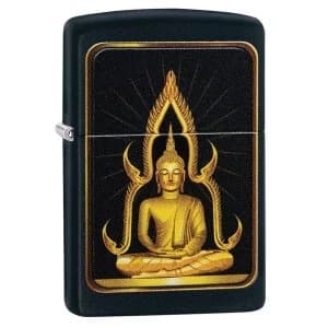 Zippo Unisexs Buddah Black Regular Windproof Lighter