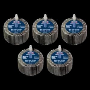 Sealey Flap Wheel 60 x 30mm 40Grit 6mm Shaft - Pack of 5 - FW6030405