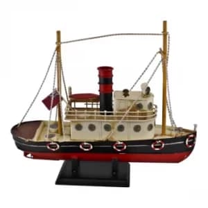 Vintage Style Metal Ship Ornament