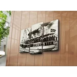 3PATK-39 Multicolor Decorative Canvas Painting (3 Pieces)