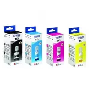 Epson EcoTank 113 Black And Tri Colour Ink Bottle