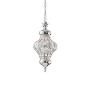 Nawa 1 Light Small Ceiling Pendant Silver, E27