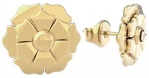 Guess Peony Gold PVD Flower Stud Earrings UBE79199 Jewellery