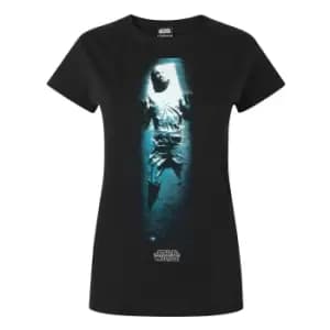 Star Wars Womens/Ladies Han Solo Carbonite T-Shirt (Large) (Black)