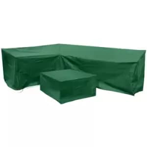 Barbados Left-Side L Shape Lounge Cover Set in Green