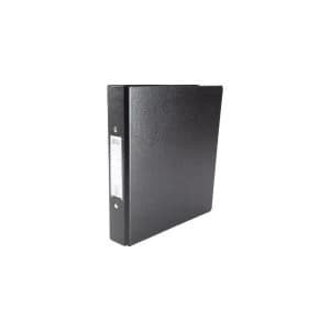 Elba A5 Ring Binder Heavyweight PVC 2 O Ring 25mm Capacity Black 1 x Pack of 10