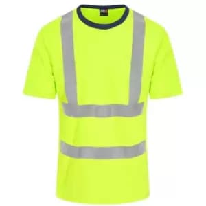 PRO RTX High Visibility Mens T-Shirt (3XL) (Yellow/Navy) - Yellow/Navy