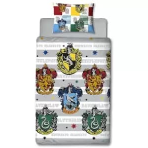 Harry Potter Crest Duvet Cover Set (Single) (Multicoloured) - Multicoloured