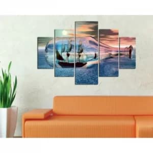 ST163 Multicolor Decorative MDF Painting (5 Pieces)