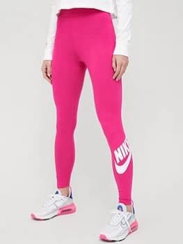 Nike NSW Essential Futura Leggings - Pink, Size L, Women