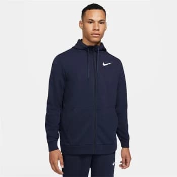 Nike Dri-FIT Mens Full-Zip Training Hoodie - Blue