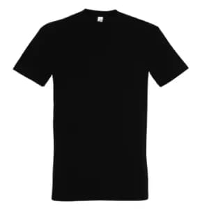 SOLS Mens Imperial Heavyweight Short Sleeve T-Shirt (4XL) (Deep Black)