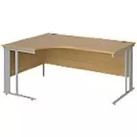 Dams International Left Hand Ergonomic Desk MCM16ELSO 1,600 x 1,200 x 725 mm