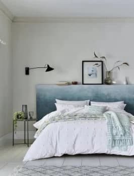 Helena Springfield White Woven Spot Bedding Set - Double