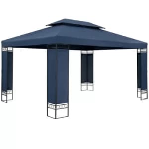 Garden Pavilion Elda Outdoor Patio Canopy Shelter 3x4m Gazebo Blue