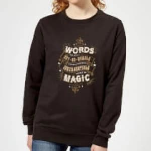 Harry Potter Words Are, In My Not So Humble Opinion Womens Sweatshirt - Black