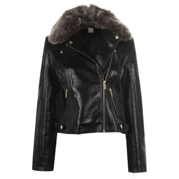 Biba Croc PU Jacket - Black