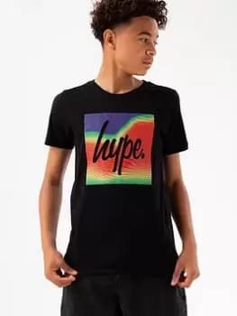 Boys, Hype BOYS HEATMAP BOX SCRIPT T-SHIRT - Black, Size 7-8 Years