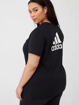 adidas Plus Go To Tee - Black, Size 2X, Women