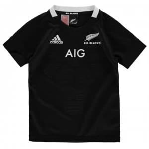 adidas New Zealand All Blacks Rugby Shirt 2018 2019 Junior - Black