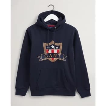 Gant Banner Hoodie Mens - Evening 433