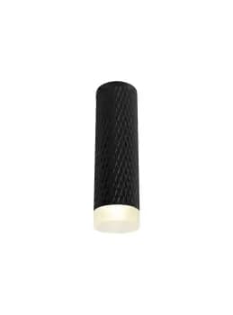 1 Light 20cm Surface Mounted Ceiling GU10, Sand Black, Acrylic Ring