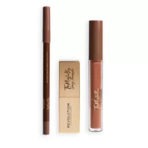 Makeup Revolution x The Plastic Boy Lip Kit Hazelnut Macchiato