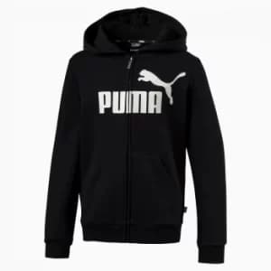 PUMA Essentials Hooded Boys' Jacket, Cotton Black, size 15-16 Youth, Clothing