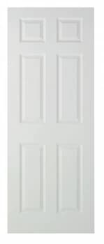 Wickes Woburn Internal Fire Door White Grained Moulded 6 Panel 2040x726mm