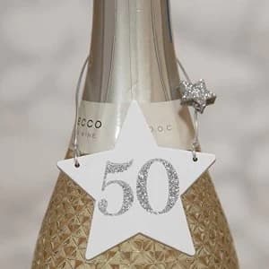 Milestones Star Wine Bottle Tag - 50