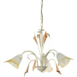 Onli Lucrezia 3 Light Multi Arm Pendant Ceiling Light, Ivory