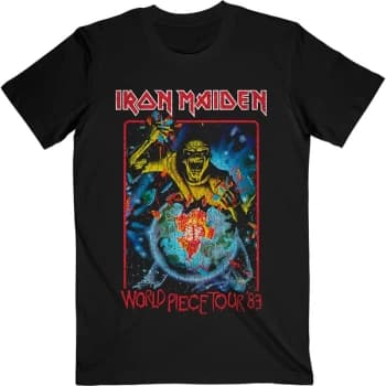 Iron Maiden - World Piece Tour '84 V.1. Unisex Large T-Shirt - Black