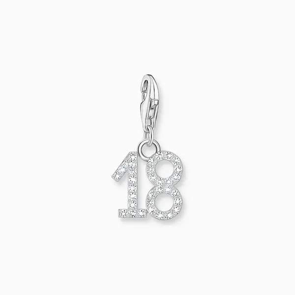 Thomas Sabo Charm Club Charmista Sterling Silver Zirconia Number 18 Ch