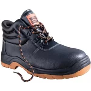 Result Mens Work-Guard Defence SBP Waterproof Leather Safety Boots (8) (Black/Orange) - Black/Orange