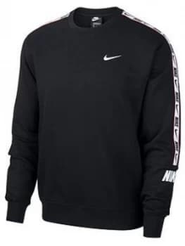 Nike Sportswear Repeat Crew Sweat - Black, Size 2XL, Men