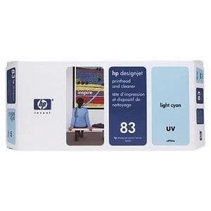 HP 83 UV Light Cyan Printhead and Printhead Cleaner