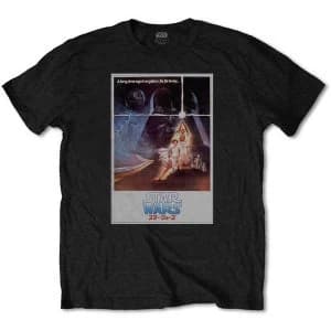 Star Wars - Old School Japanese Unisex Small T-Shirt - Black