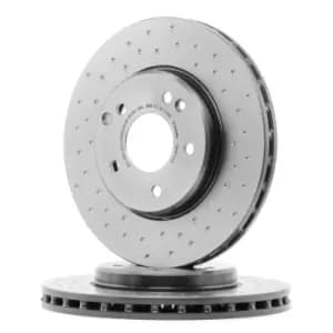 PAIR BREMBO BRAKE XTRA DRILLED DISCS 09.8411.1X
