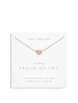 Joma Jewellery A Little... Proud Of You - Silver And Rose Gold Necklace (46Cm + 5Cm Extender)