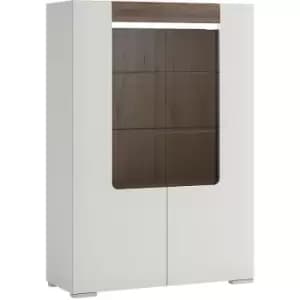 Toronto Low glazed 2 door display cabinet with internal shelves (inc. Plexi Lighting)