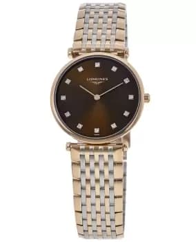 Longines La Grande Classique Quartz Brown Dial Stainless Steel Womens Watch L4.512.1.67.7 L4.512.1.67.7