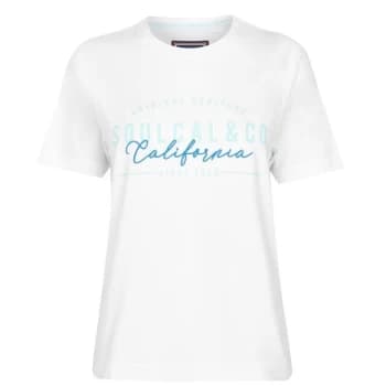 SoulCal Logo T Shirt Ladies - White