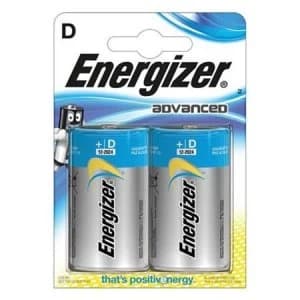 Energizer Advanced D Alkaline Batteries Pack of 2 Batteries