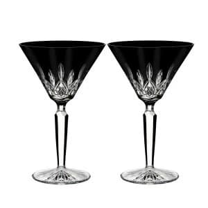 Waterford Lismore Black Martini Set of 2 Black