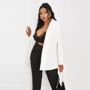 Missguided Oversized Boyfriend Blazer - White