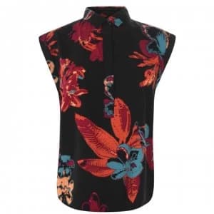 Lee Jeans Floral Blouse - BLACK