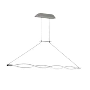 Sahara Ceiling Pendant 36W LED 3000K, 2520lm, Dimmable Silver, Frosted Acrylic, Polished Chrome