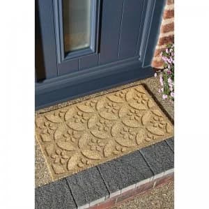 Astley Geo Flower Embossed Coir Mat