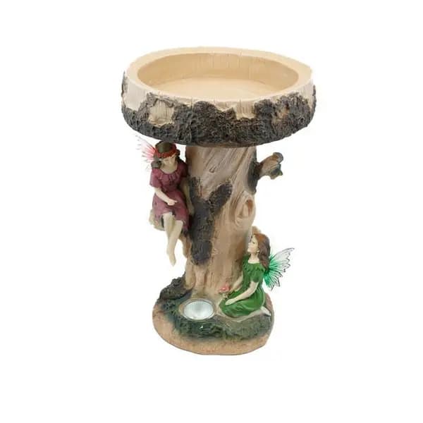 Streetwize Solar Fairy Birdbath - Brown One Size